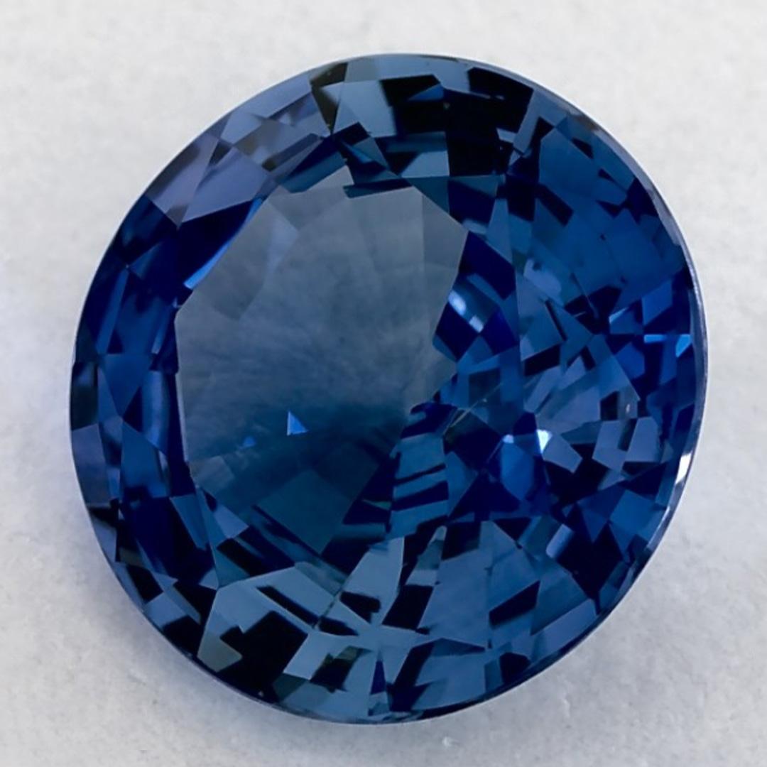 Round Cut 2.13 Ct Blue Sapphire Round Loose Gemstone For Sale