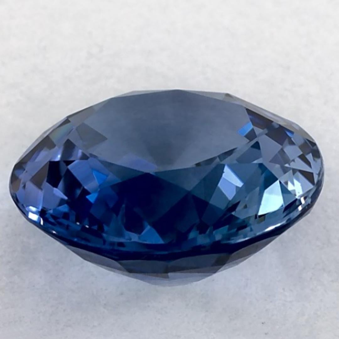 2.13 Ct Blue Sapphire Round Loose Gemstone In New Condition For Sale In Fort Lee, NJ