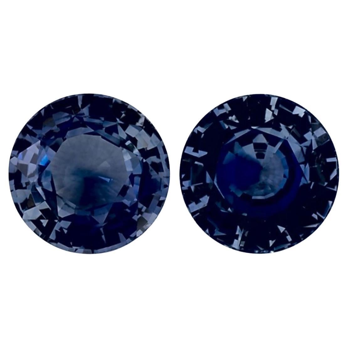 2.13 Ct Blue Sapphire Round Loose Gemstone