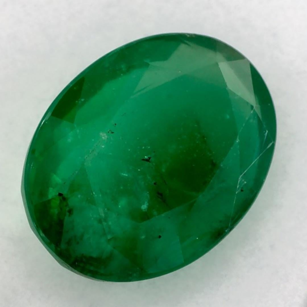 Oval Cut 2.13 Ct Emerald Oval Loose Gemstone For Sale