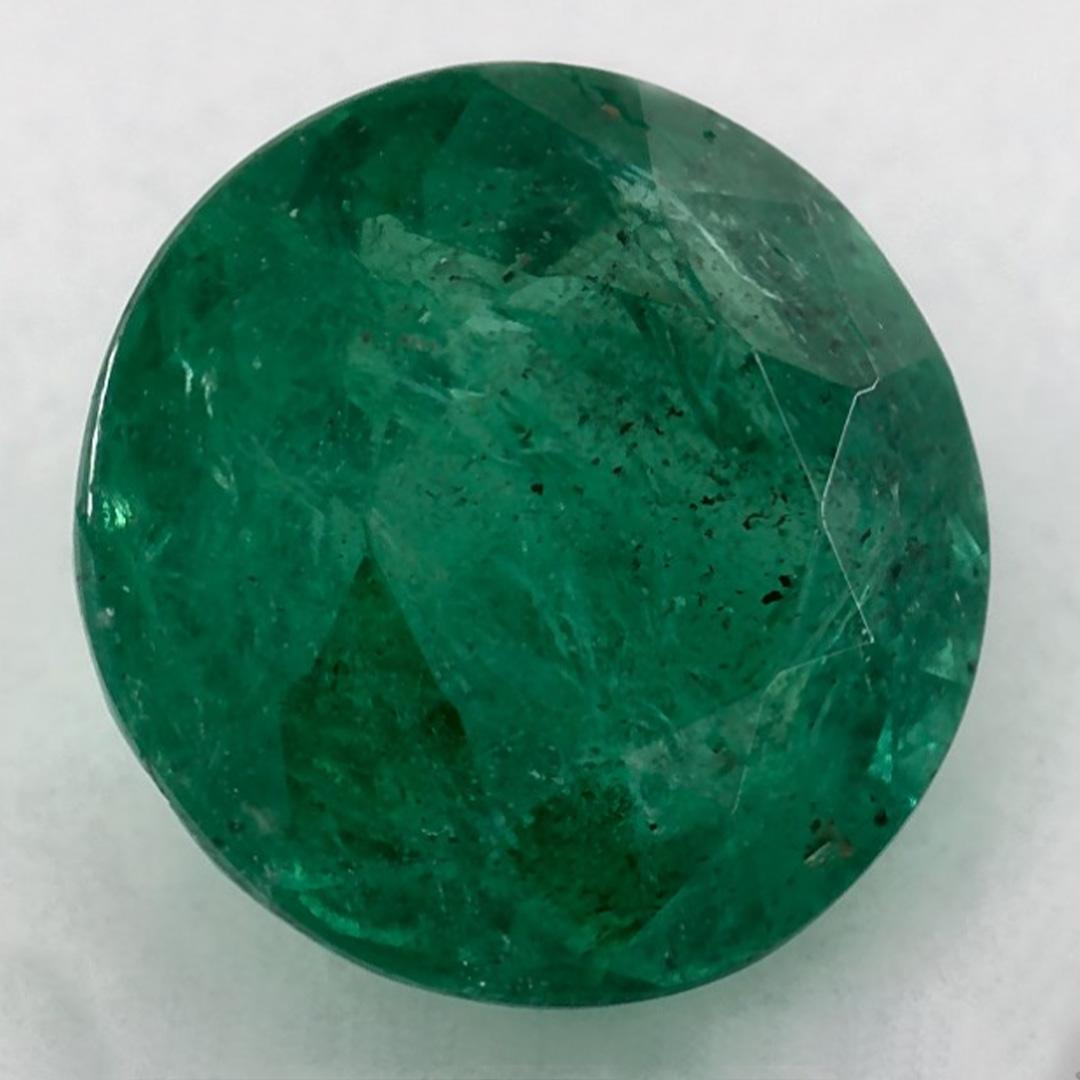 Round Cut 2.13 Ct Emerald Round Loose Gemstone For Sale