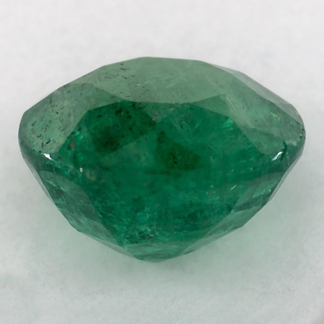 2.13 Ct Emerald Round Loose Gemstone In New Condition For Sale In Fort Lee, NJ