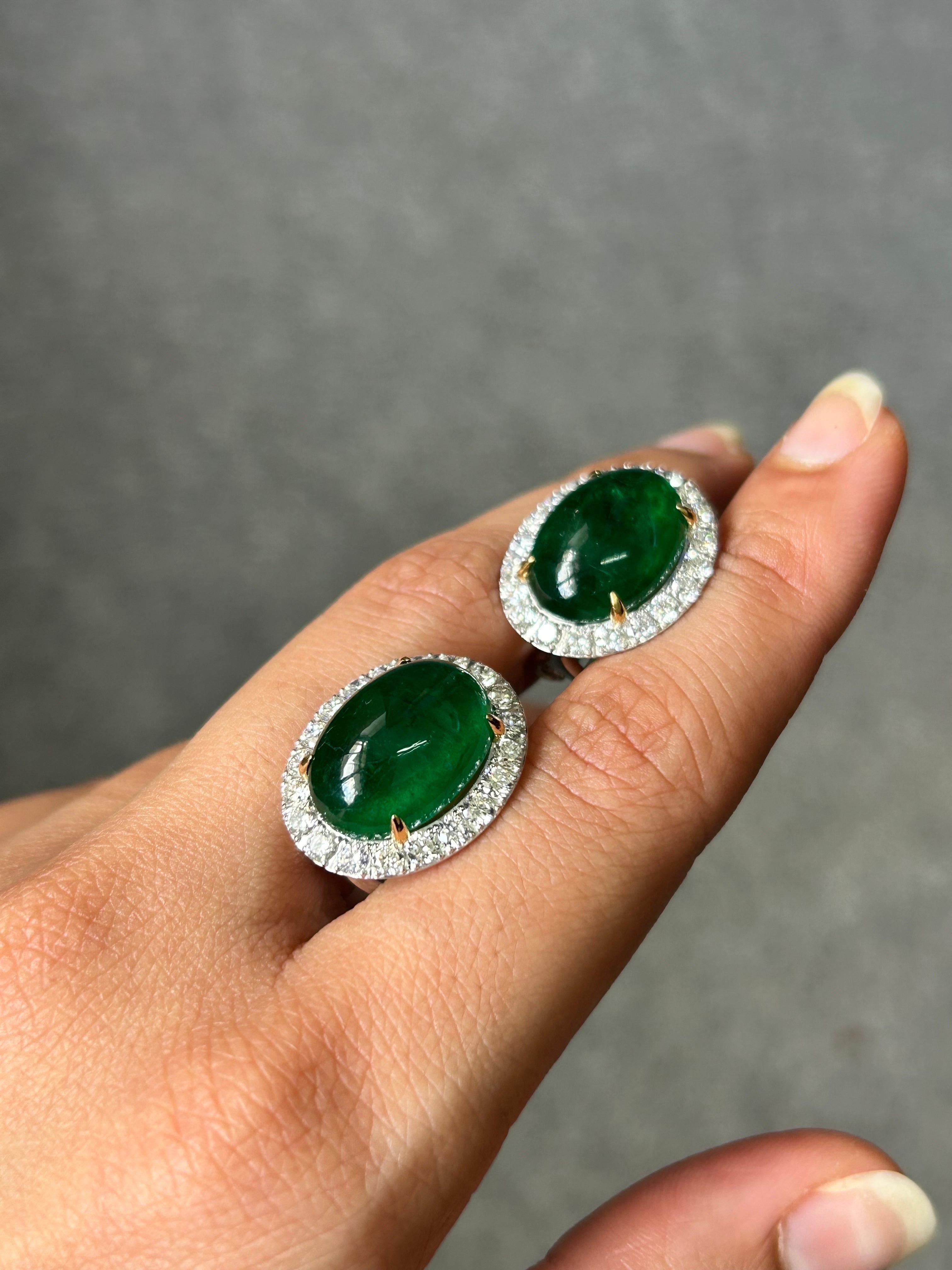 emerald earrings studs
