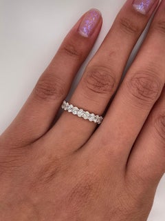 2.13 Total Carat Shared Prong Diamond Eternity Band in Platinum