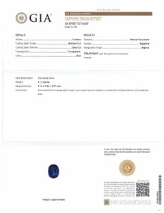 2.13ct Cushion Blue Sapphire GIA Certified Nigeria