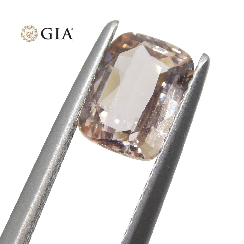 2.13ct Cushion Pink Sapphire GIA Certified Madagascar Unheated For Sale 5