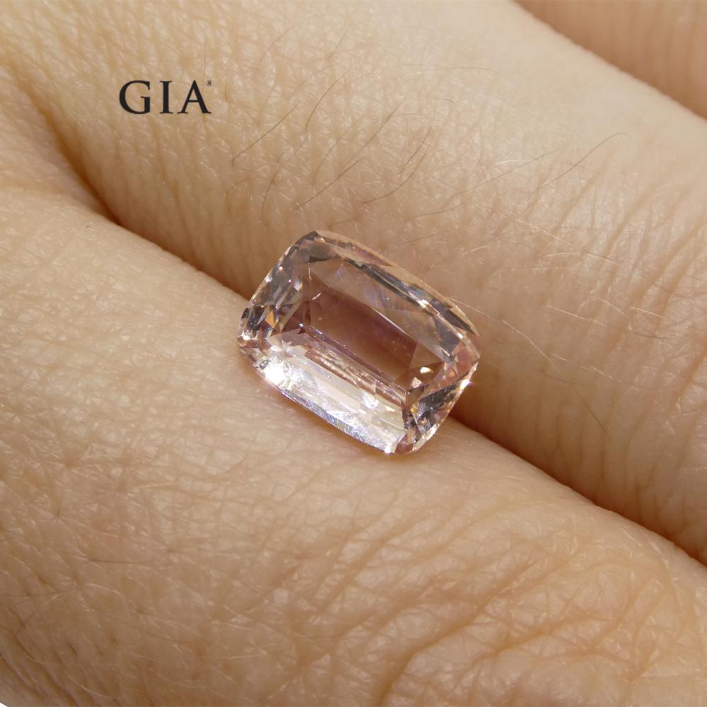 Women's or Men's 2.13 Carat Cushion Pink Sapphire GIA Certified Madagascar Unheated For Sale
