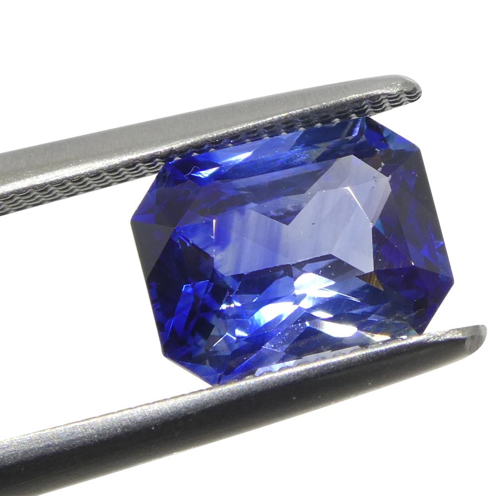 2.13ct Octagonal/Emerald Cut Blue Sapphire from Sri Lanka For Sale 7