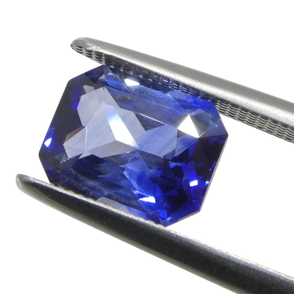 2.13ct Octagonal/Emerald Cut Blue Sapphire from Sri Lanka For Sale 8