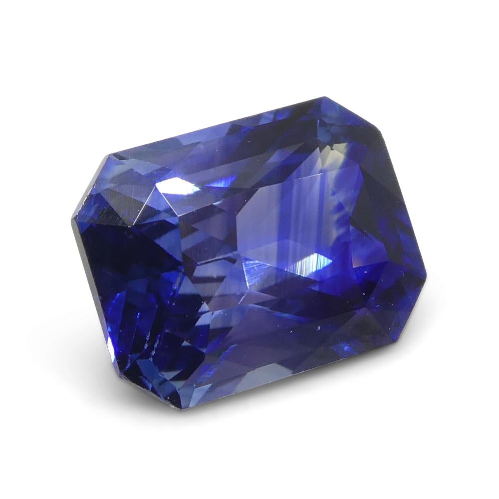 2.13ct Octagonal/Emerald Cut Blue Sapphire from Sri Lanka For Sale 3