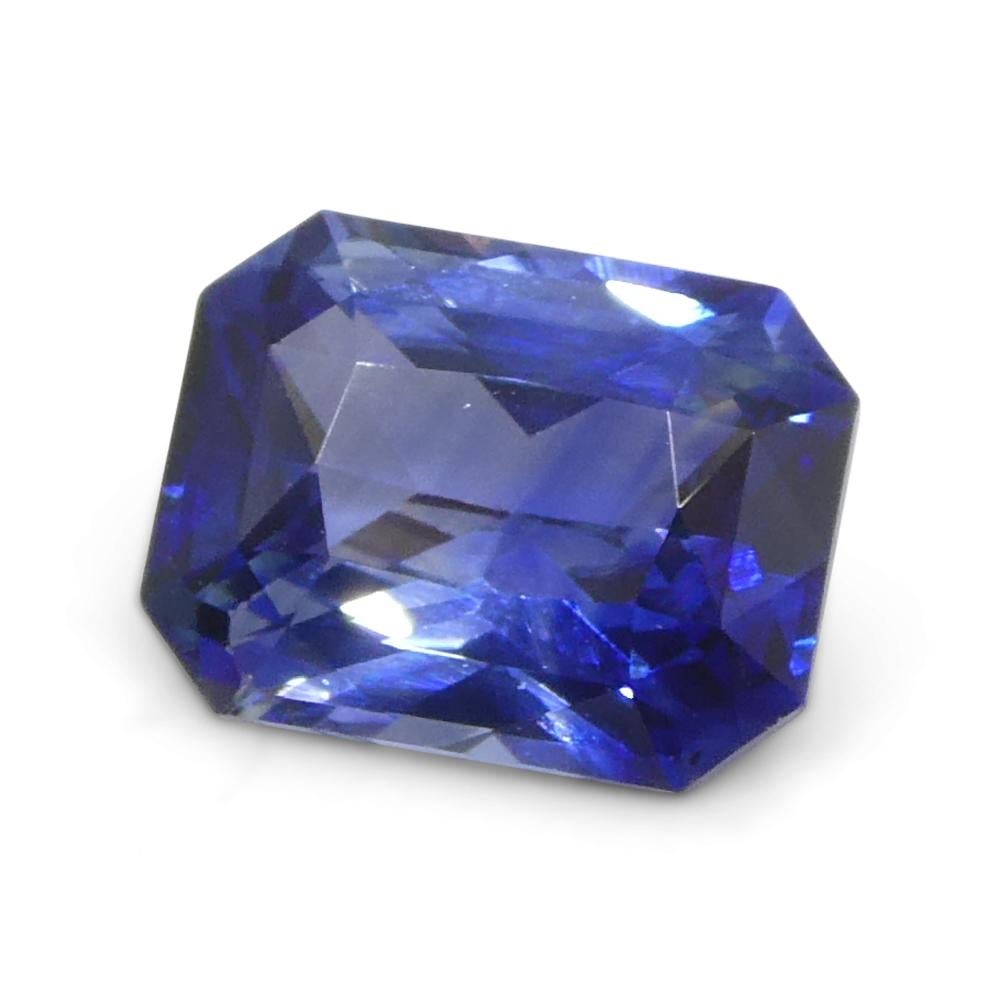2.13ct Octagonal/Emerald Cut Blue Sapphire from Sri Lanka For Sale 4
