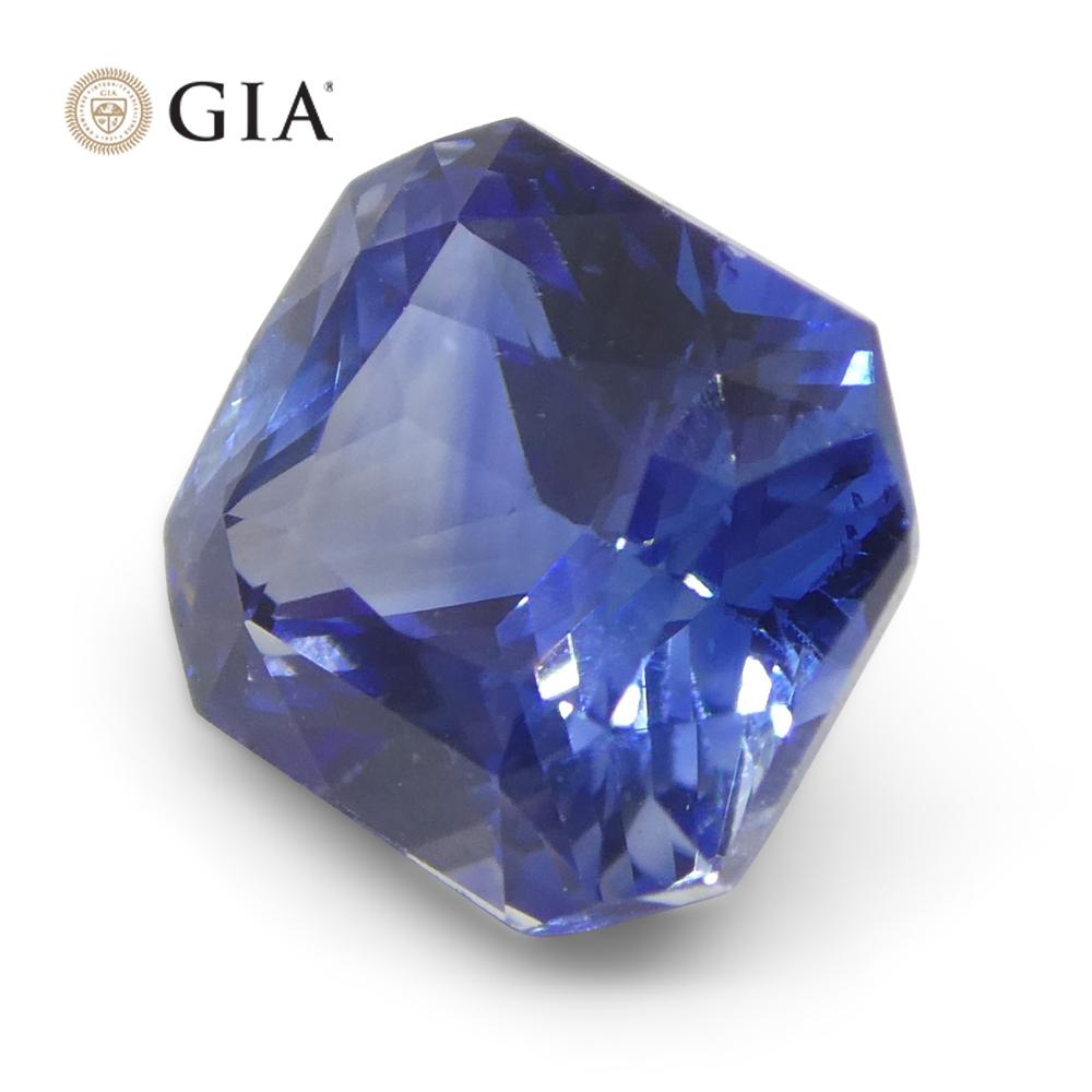2.13ct Octagonal/Emerald Cut Blue Sapphire GIA Certified Madagascar   For Sale 8