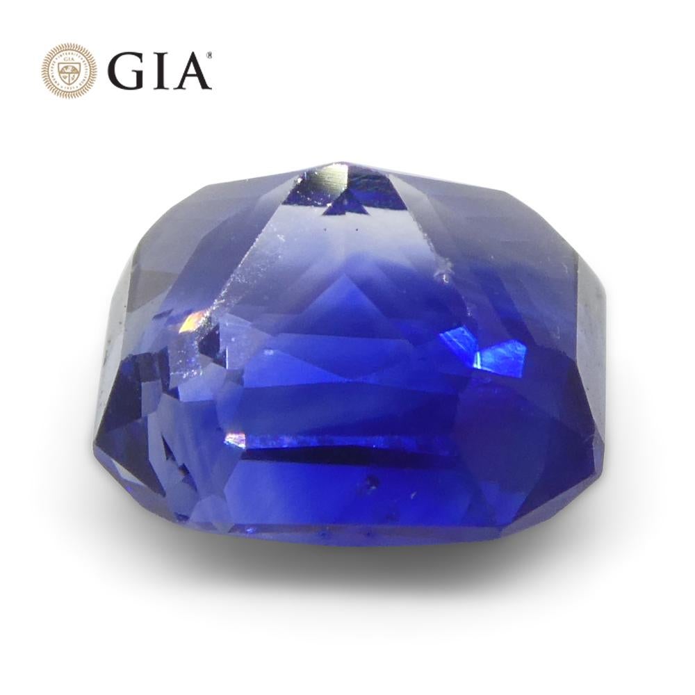 2.13ct Octagonal/Emerald Cut Blue Sapphire GIA Certified Madagascar   For Sale 1
