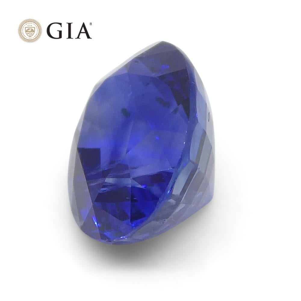 2.13ct Oval Vivid Cornflower Blue Sapphire GIA Certified Sri Lanka For Sale 7