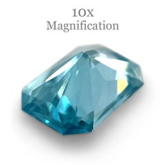 2.13ct Radiant Master Cut Blue Zircon from Cambodia