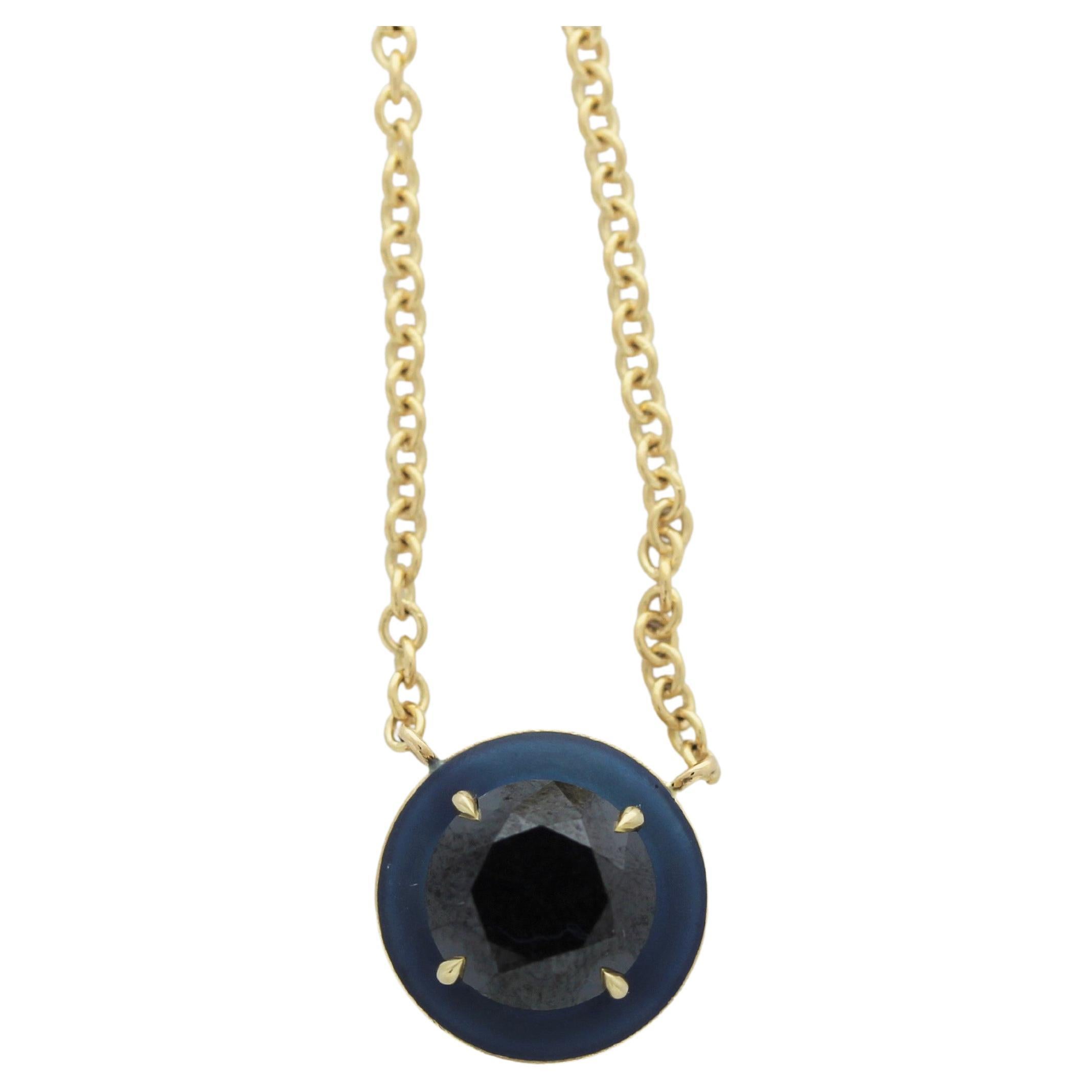 Antique enamel pearl pendant in 14 k gold For Sale at 1stDibs