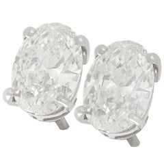 2.14 Carat Diamond and White Gold Stud Earrings