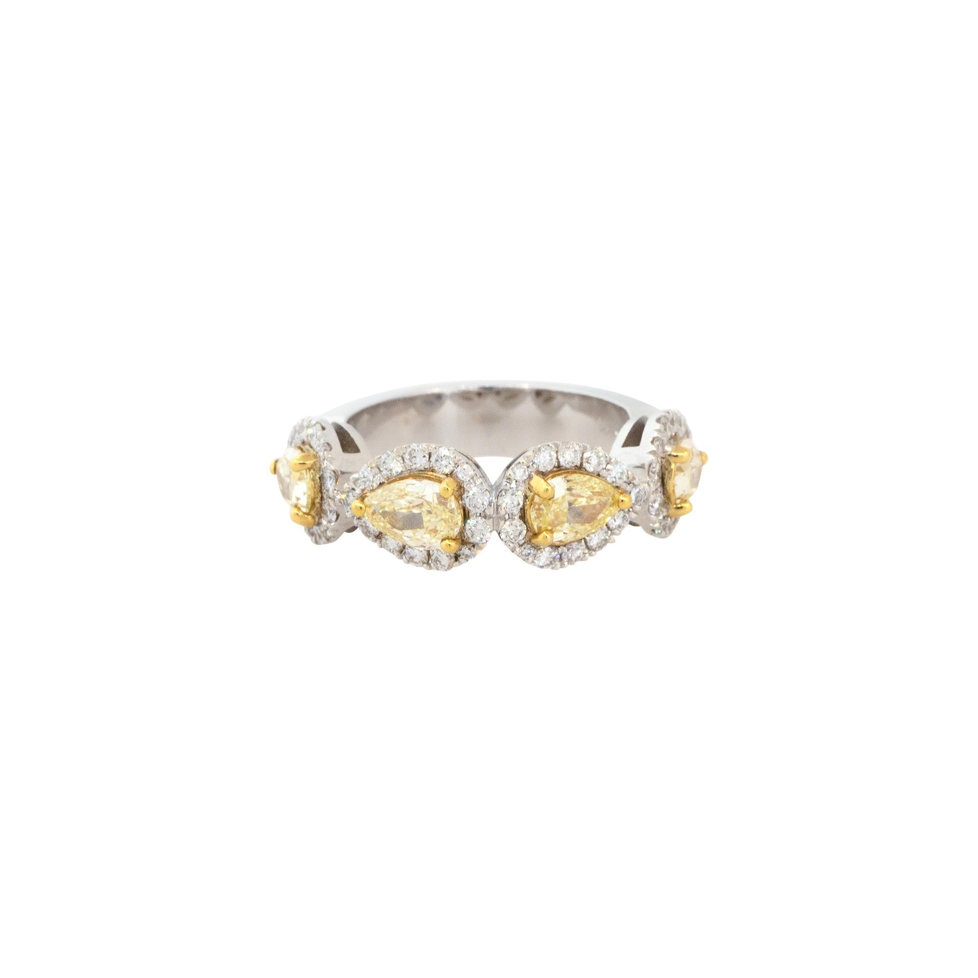 18k Weißgold 2,14ctw Fancy Gelb Birne geformt Halo Diamant Ring

Stil: Damen 4 Stein Diamant Halo Ring
MATERIAL: 18k Weißgold
Diamant-Details: Ungefähr 2,14ctw birnenförmige und runde Brillanten. Es gibt insgesamt 4 Fancy Yellow Pear Shaped