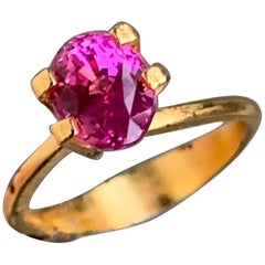 2.14 Carat Oval Pink Sapphire Loose Gemstone