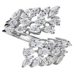 2.14 Carat SI Clarity HI Color Marquise Diamond Ring 18 Karat White Gold Jewelry