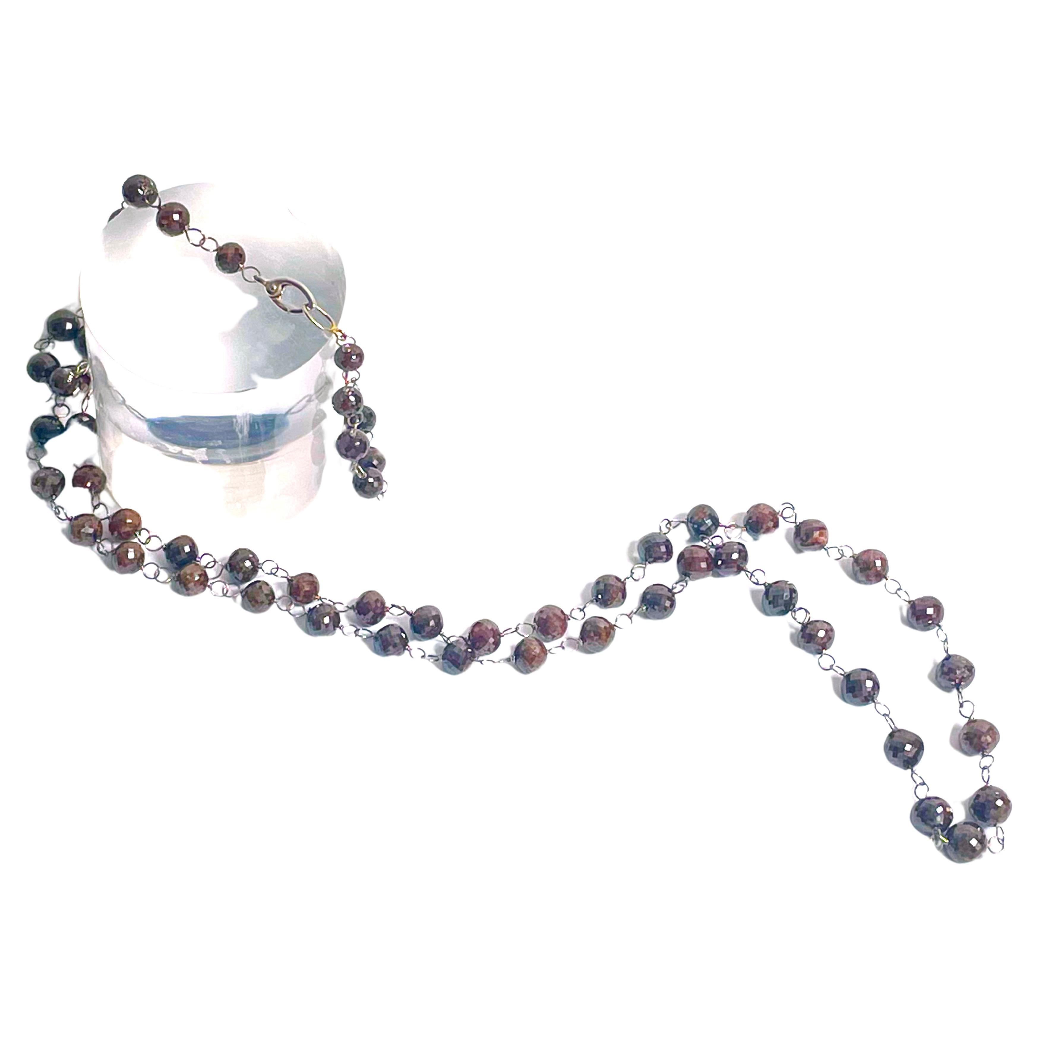 Women's 214 Carats Brown Opaque Diamond Paradizia Necklace For Sale