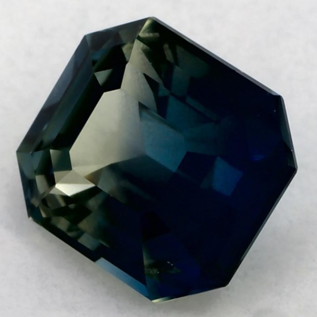 2.14 Ct Blue Sapphire Octagon Cut Loose Gemstone (Achteckschliff) im Angebot
