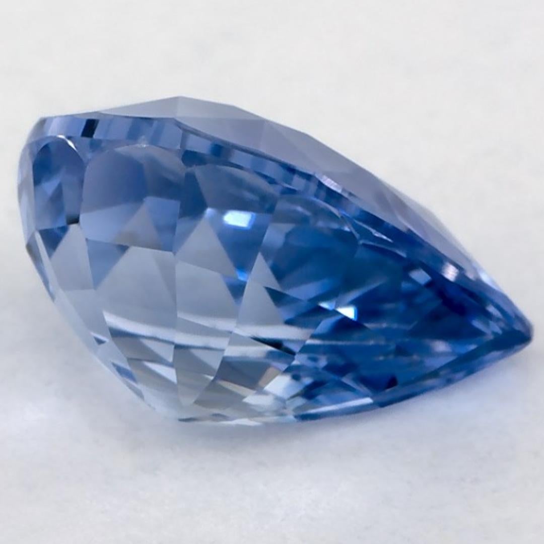 2.14 carati di zaffiro blu a forma di pera sciolto In condizioni Nuovo in vendita a Fort Lee, NJ