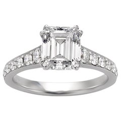 2.14 Ct Diamond 18k White Gold Engagement Ring