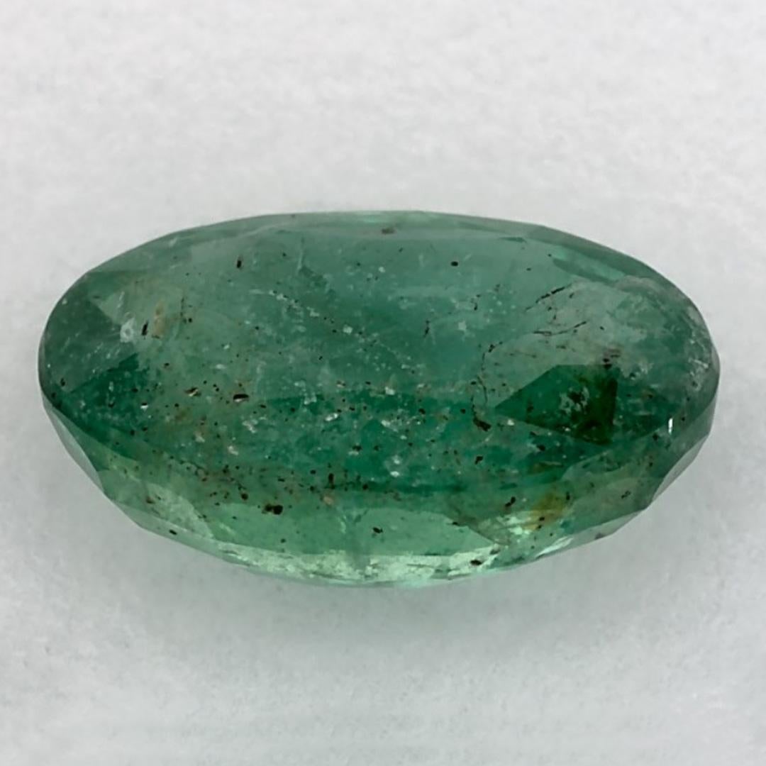 2.14 Ct Emerald Oval Loose Gemstone In New Condition In Fort Lee, NJ