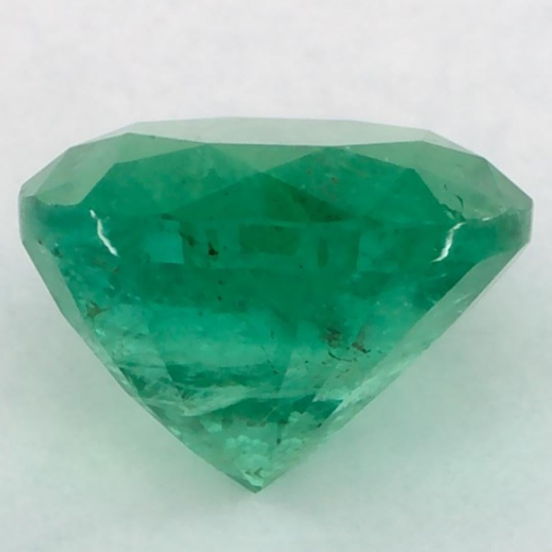Round Cut 2.14 Ct Emerald Round Loose Gemstone For Sale