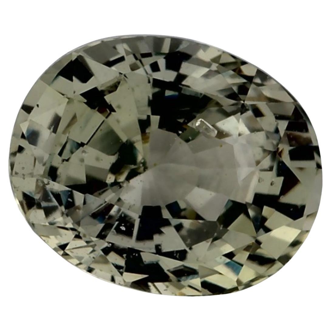 2.14 Ct Green Sapphire Oval Loose Gemstone (Saphir vert ovale en vrac)