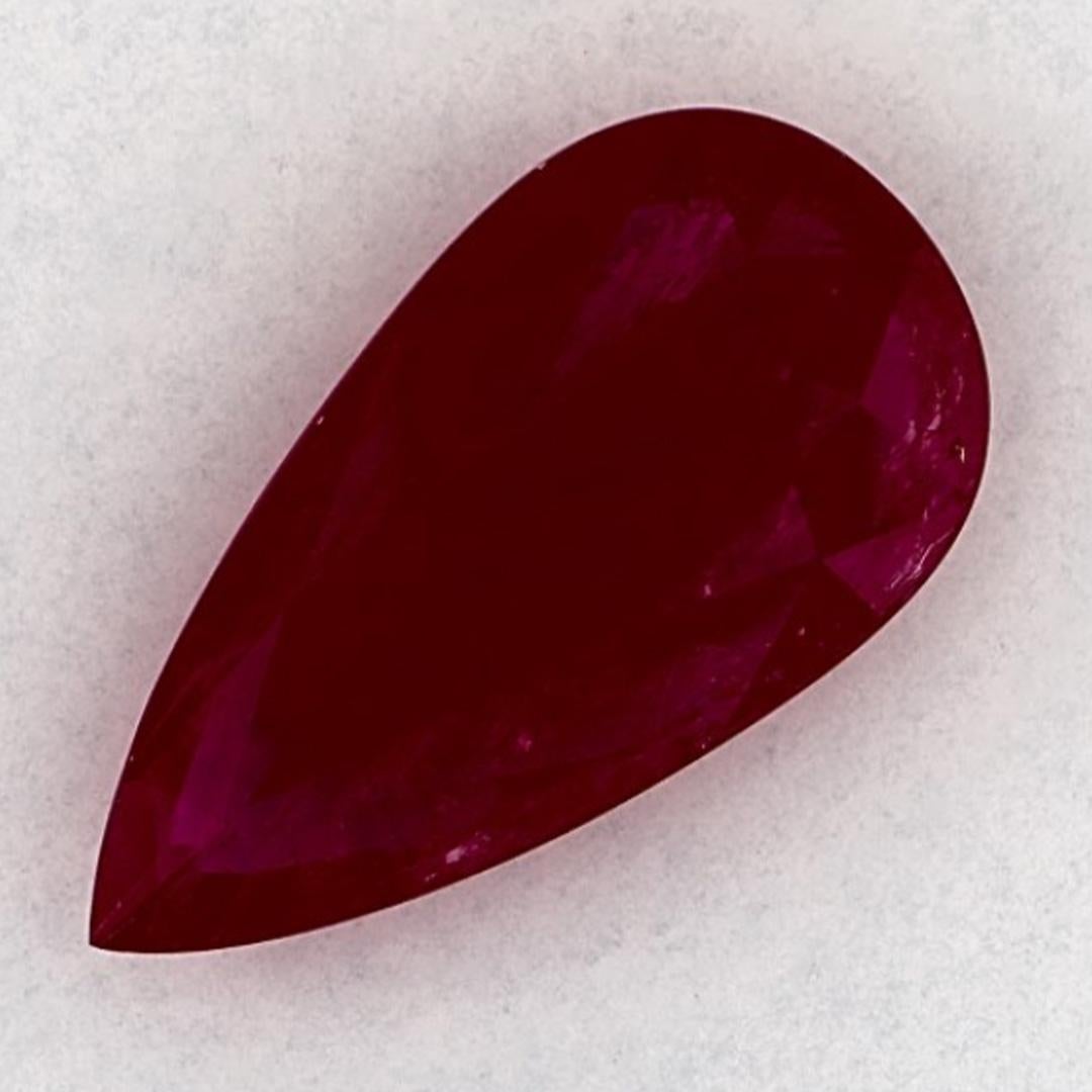 2.14 Ct Ruby Octagon Cut Loose Gemstone In New Condition For Sale In Fort Lee, NJ