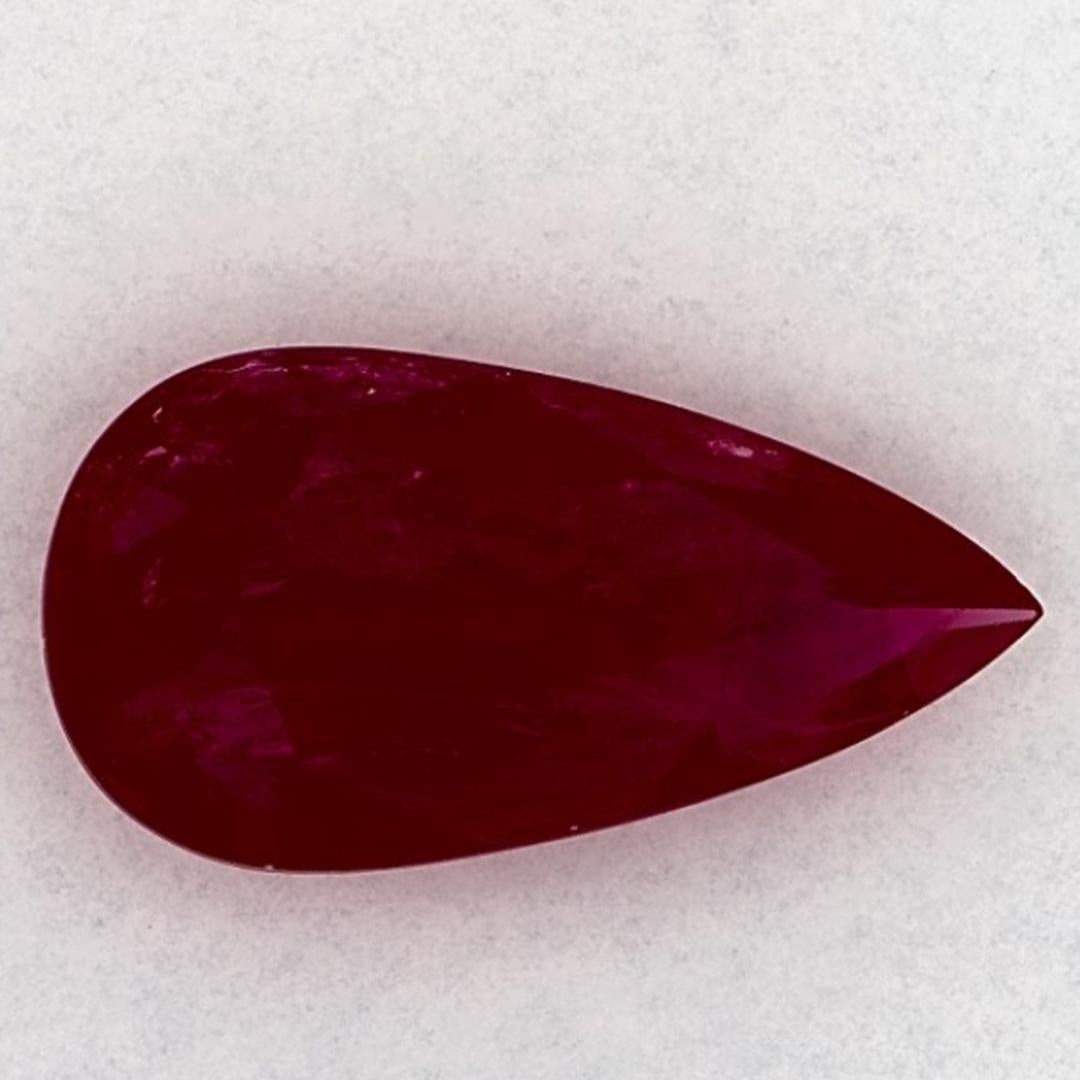 Women's or Men's 2.14 Ct Ruby Octagon Cut Loose Gemstone For Sale