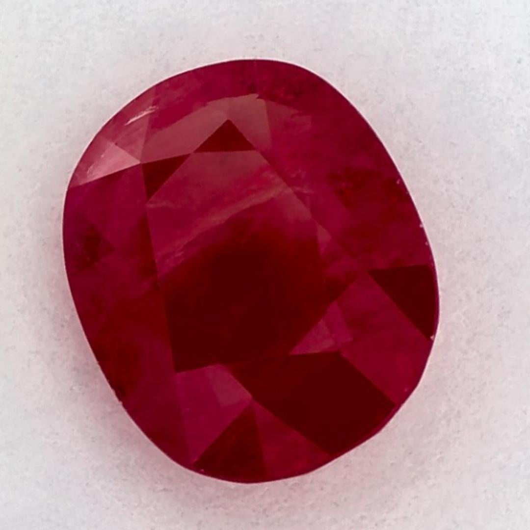Taille ovale 2.14 Ct Ruby Oval Loose Gemstone (pierre précieuse en vrac) en vente