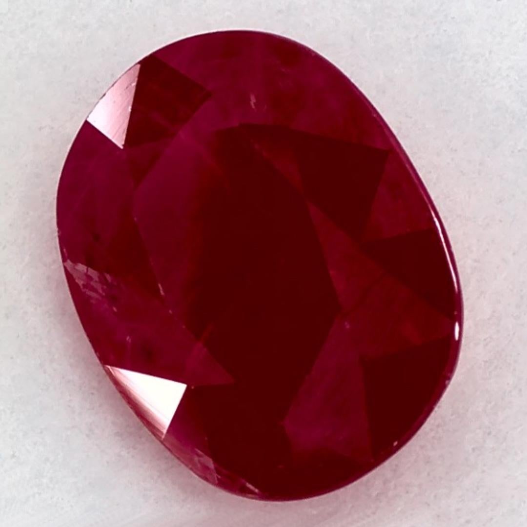 Taille ovale 2.14 Ct Ruby Oval Loose Gemstone (pierre précieuse en vrac) en vente