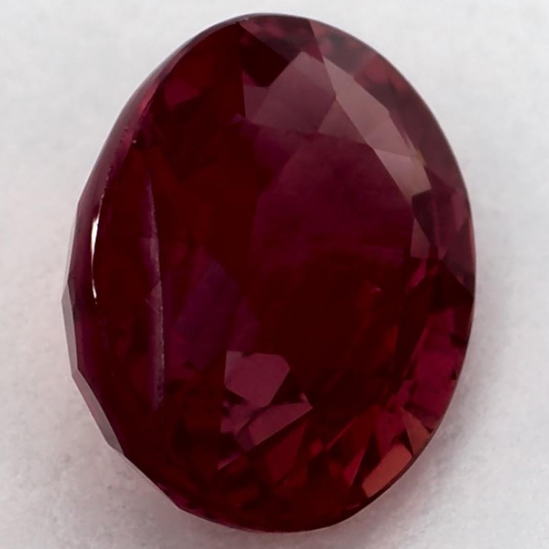 Taille ovale 2.14 Ct Ruby Oval Loose Gemstone en vente