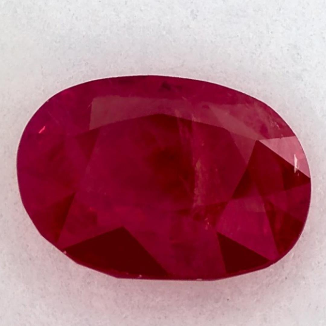 2.14 Ct Ruby Oval Loose Gemstone (pierre précieuse en vrac) Neuf - En vente à Fort Lee, NJ