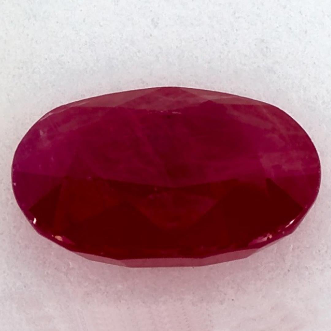 2.14 Ct Ruby Oval Loose Gemstone (pierre précieuse en vrac) Neuf - En vente à Fort Lee, NJ
