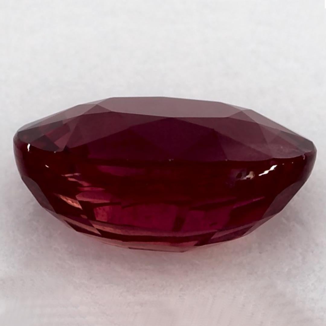 2.14 Ct Ruby Oval Loose Gemstone In condizioni Nuovo in vendita a Fort Lee, NJ