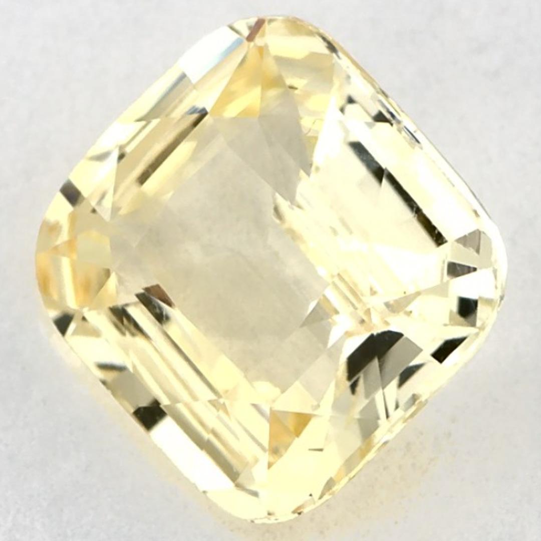 De las mujeres 2.14 qt zafiro amarillo cojín piedra preciosa suelta en venta
