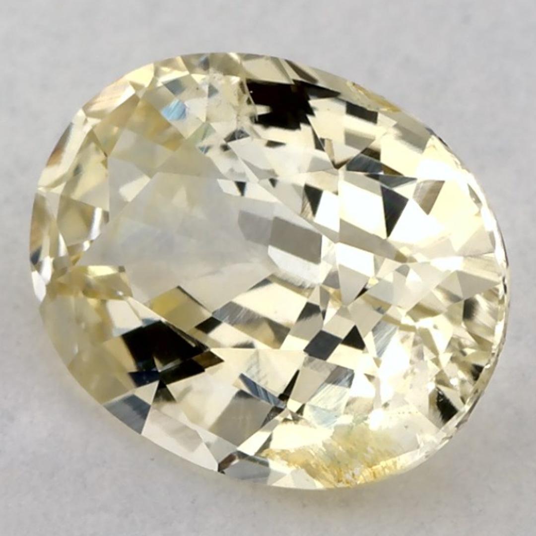 Taille ovale 2.14 Ct Yellow Sapphire Oval Certified Loose Gemstone (pierre précieuse en vrac) en vente