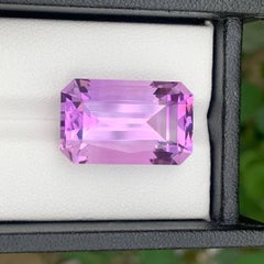 21.40 Carat Natural Loose Purple Amethyst Emerald Cut Brazilian Gemstone