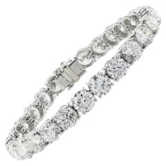 21.44 Carat Diamond Tennis Bracelet 
Platinum
