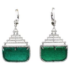 21.45 carats of Emerald Earrings