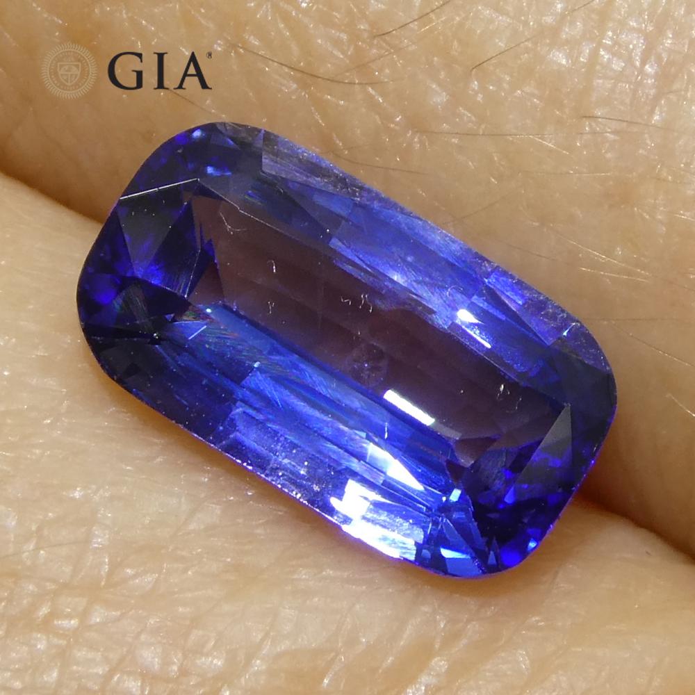 2.14ct Cushion Blue Sapphire GIA Certified Sri Lanka For Sale 7