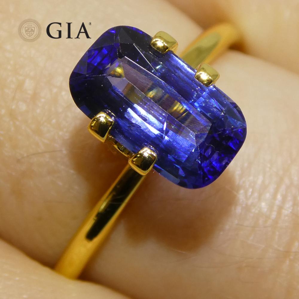 2.14ct Cushion Blue Sapphire GIA Certified Sri Lanka For Sale 9