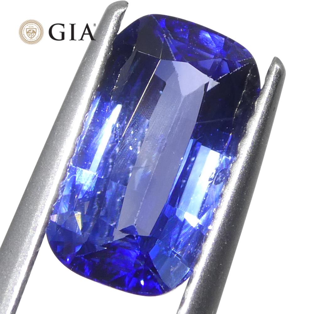 Cushion Cut 2.14ct Cushion Blue Sapphire GIA Certified Sri Lanka For Sale