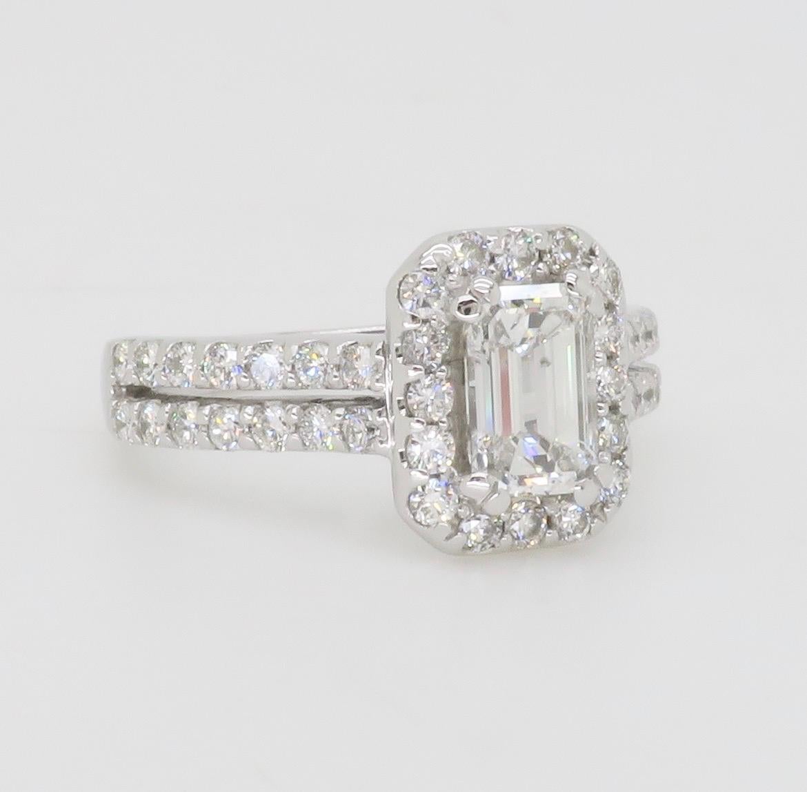2,14CTW zertifizierter Diamant-Verlobungsring mit Smaragdschliff 12