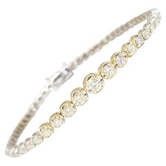 2.15 Carat Diamond Two-Tone Gold Riviera Graduated Tennis Bracelet