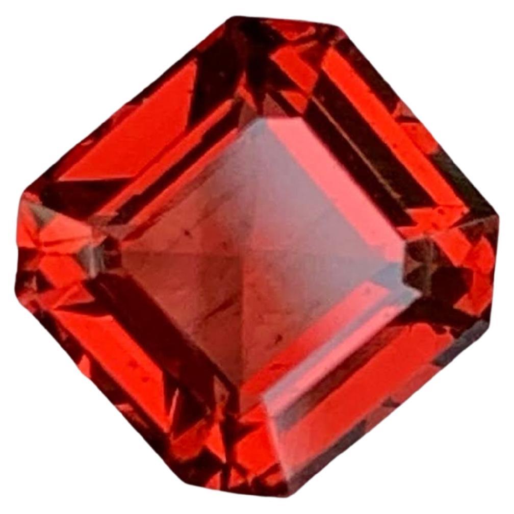 2.15 Carat Loose Garnet Stone Asscher Cut Natural African Gemstone For Sale